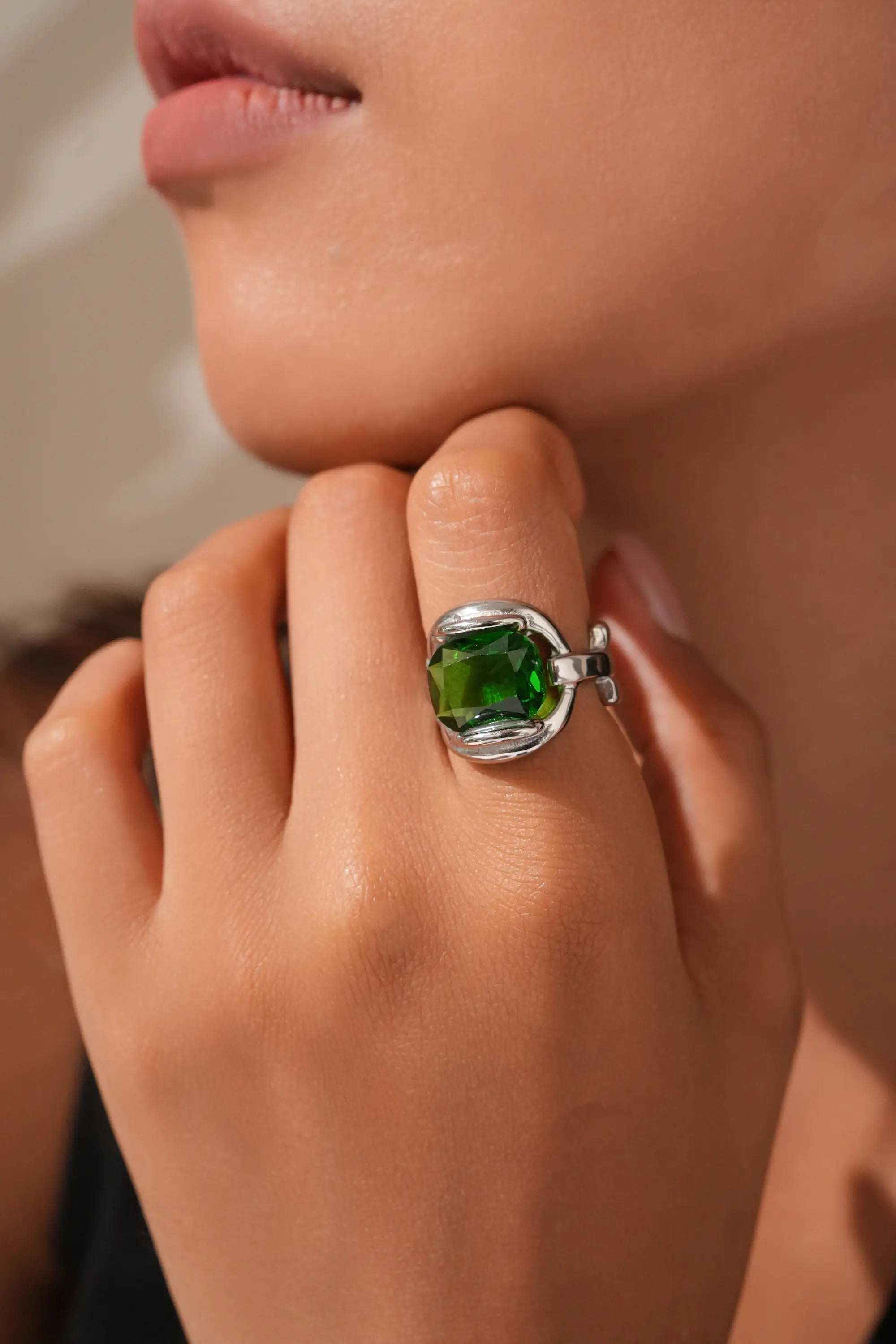 Green Crystal Ring