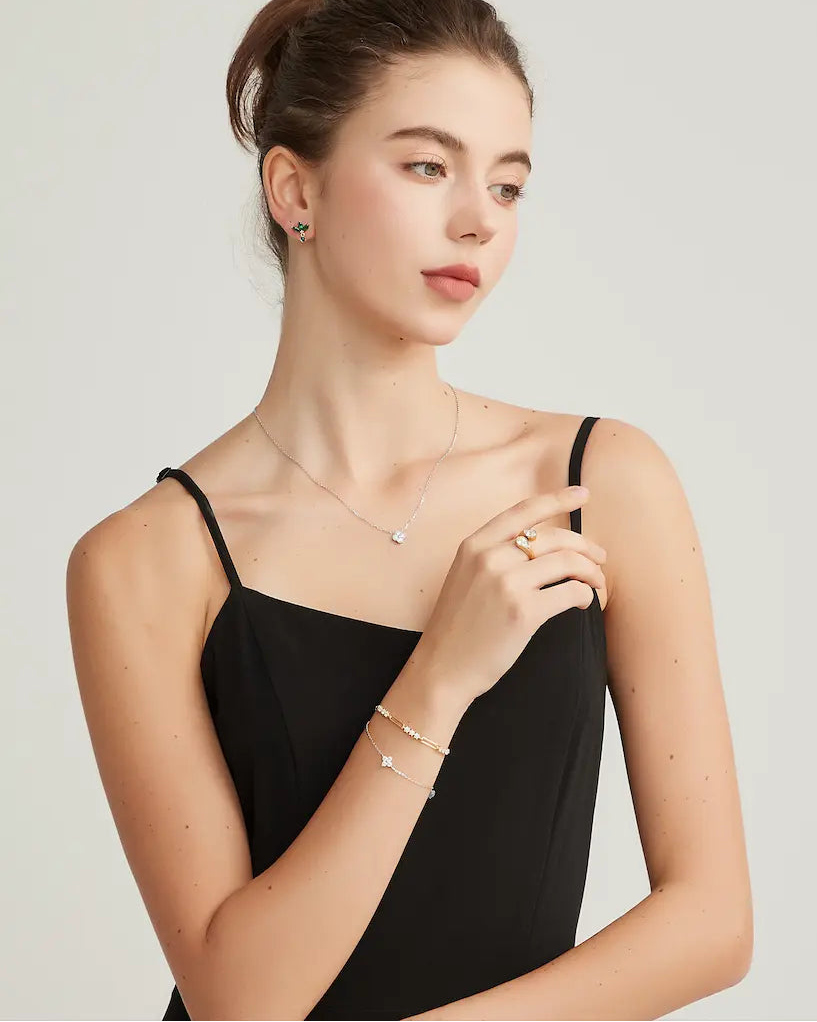 Moissanite Paperclip Bracelet