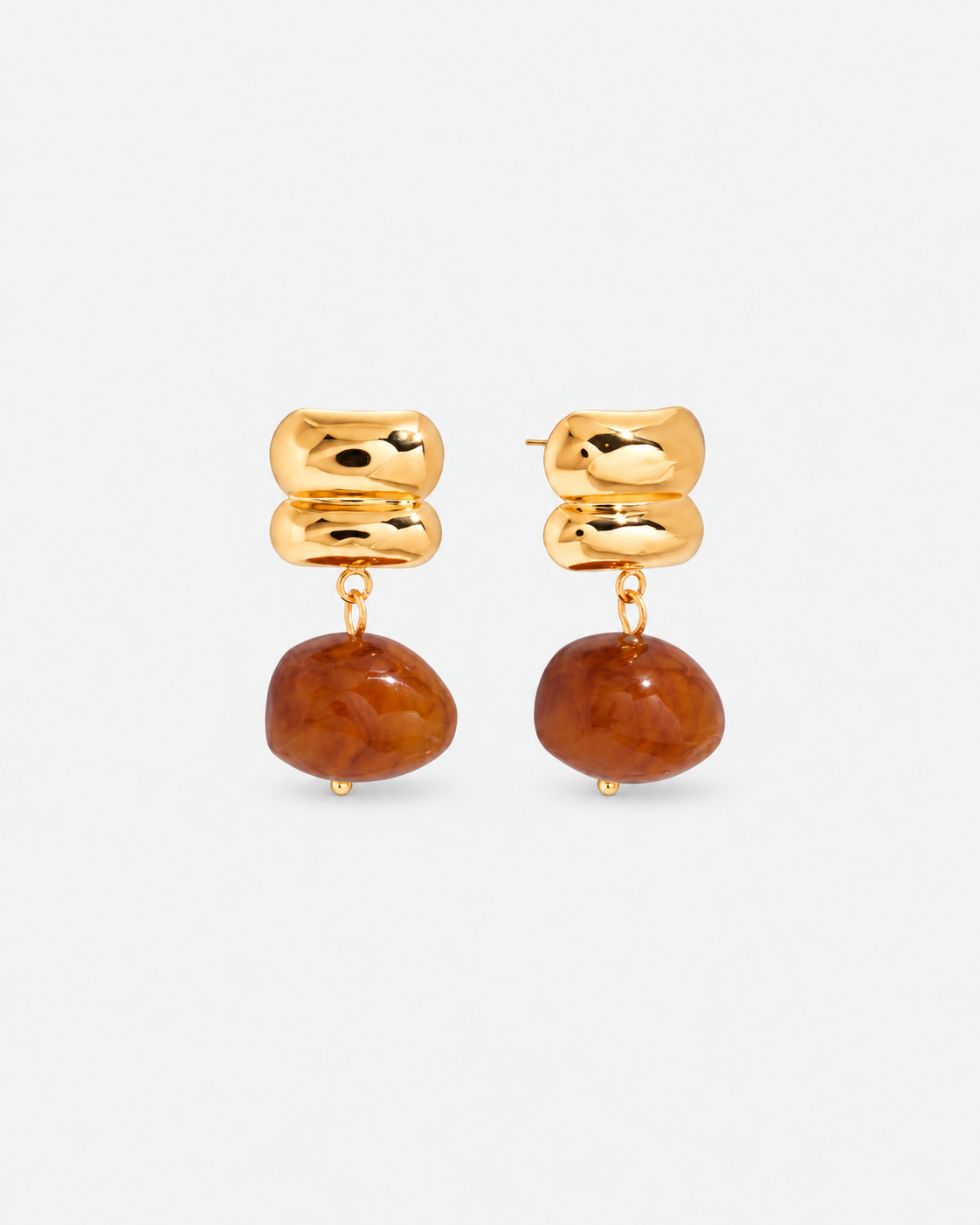 Sculpted Pebble Drop Earrings