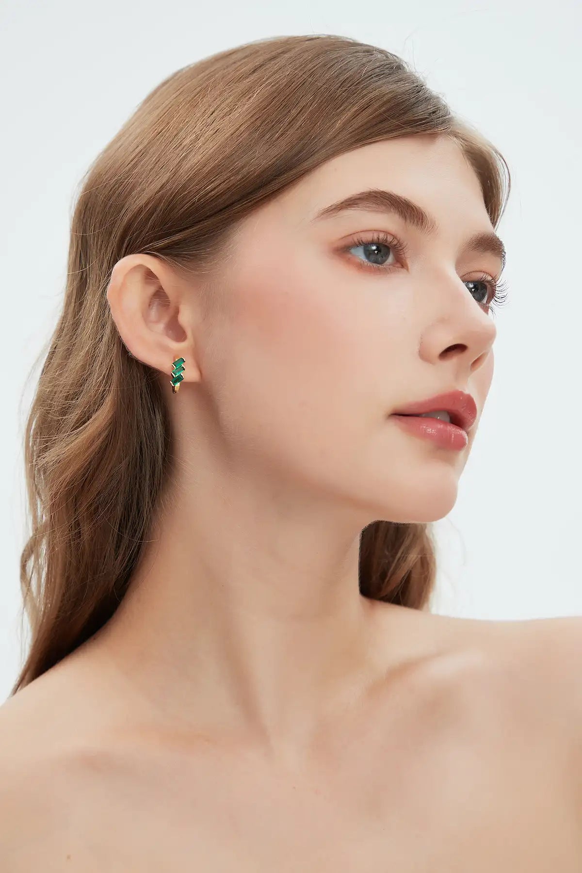 925 Sterling Silver Step- Up Cubic Zirconia Earrings