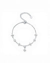Sterling Silver Moissanite Station Bracelet