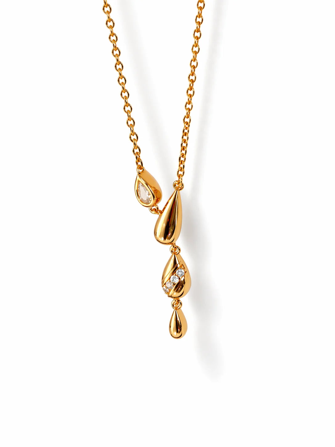Drifting Teardrop | 18ct Gold Plated Sterling Silver