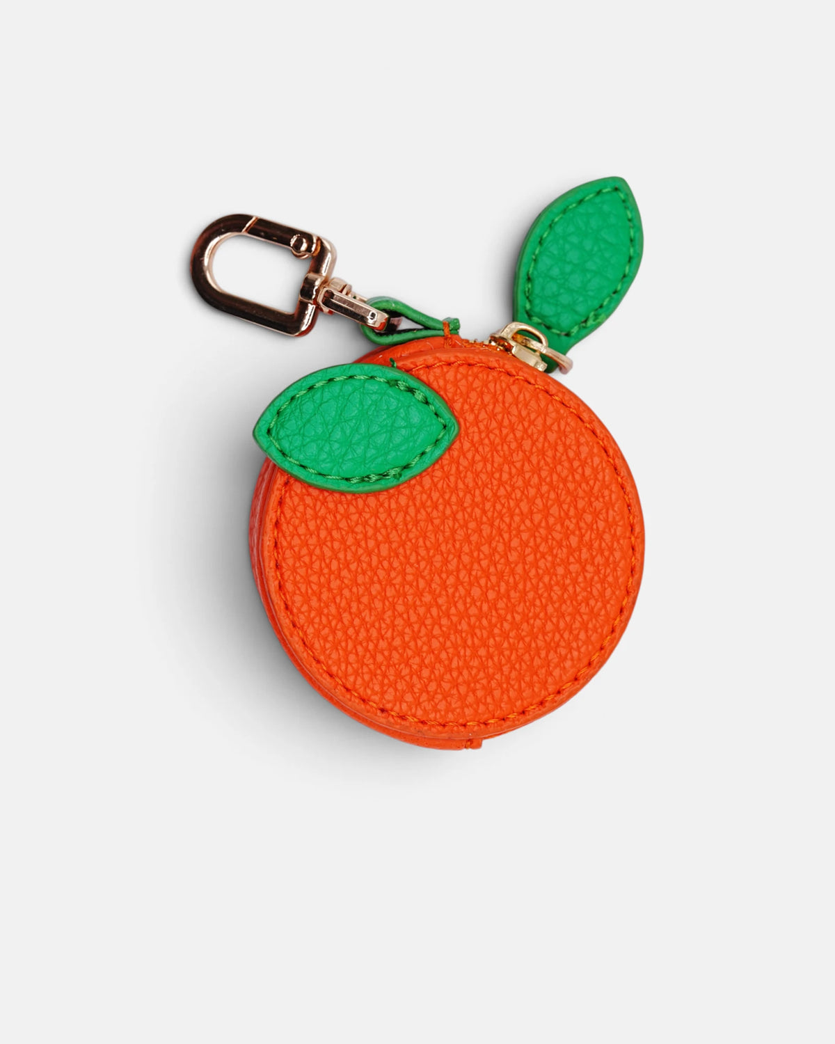 Orange PU Coin Purse Keyring