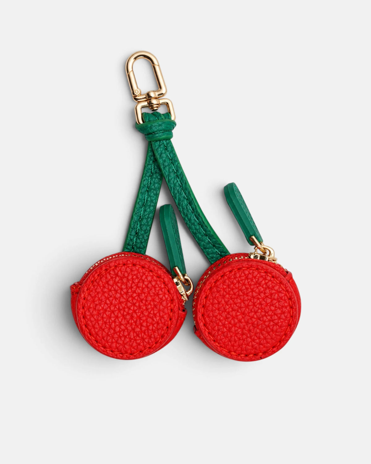Cherry PU Coin Purse Keyring