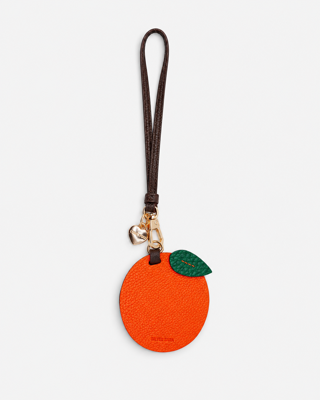 Orange Calfskin Bag Charm & Keyring
