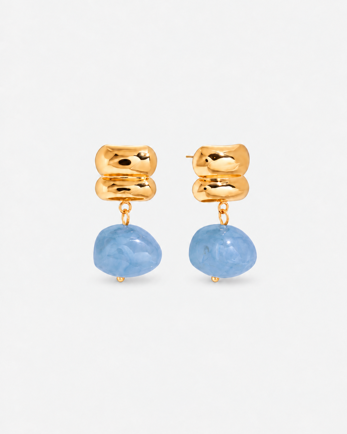 Sculpted Pebble Drop Earrings