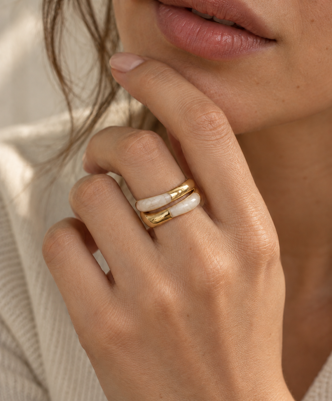 Sculpted Wave Open Ring