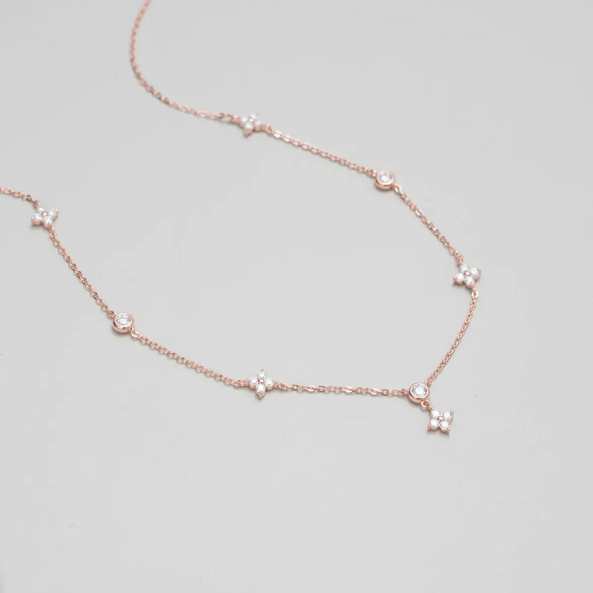 Lucky Clover Necklace –  925 Sterling Silver with  Moissanite