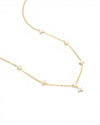 Clover Moissanite Station Necklace