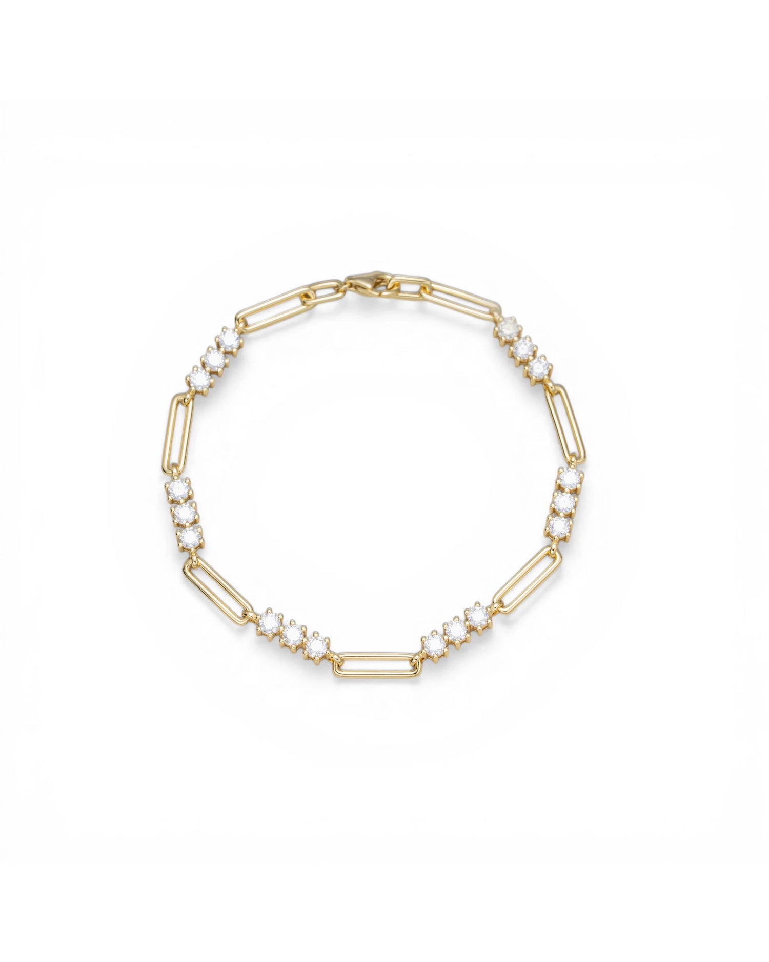 Moissanite Paperclip Bracelet