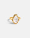 Oyster Flow Mother of Pearl Ring – 18K Gold Plated