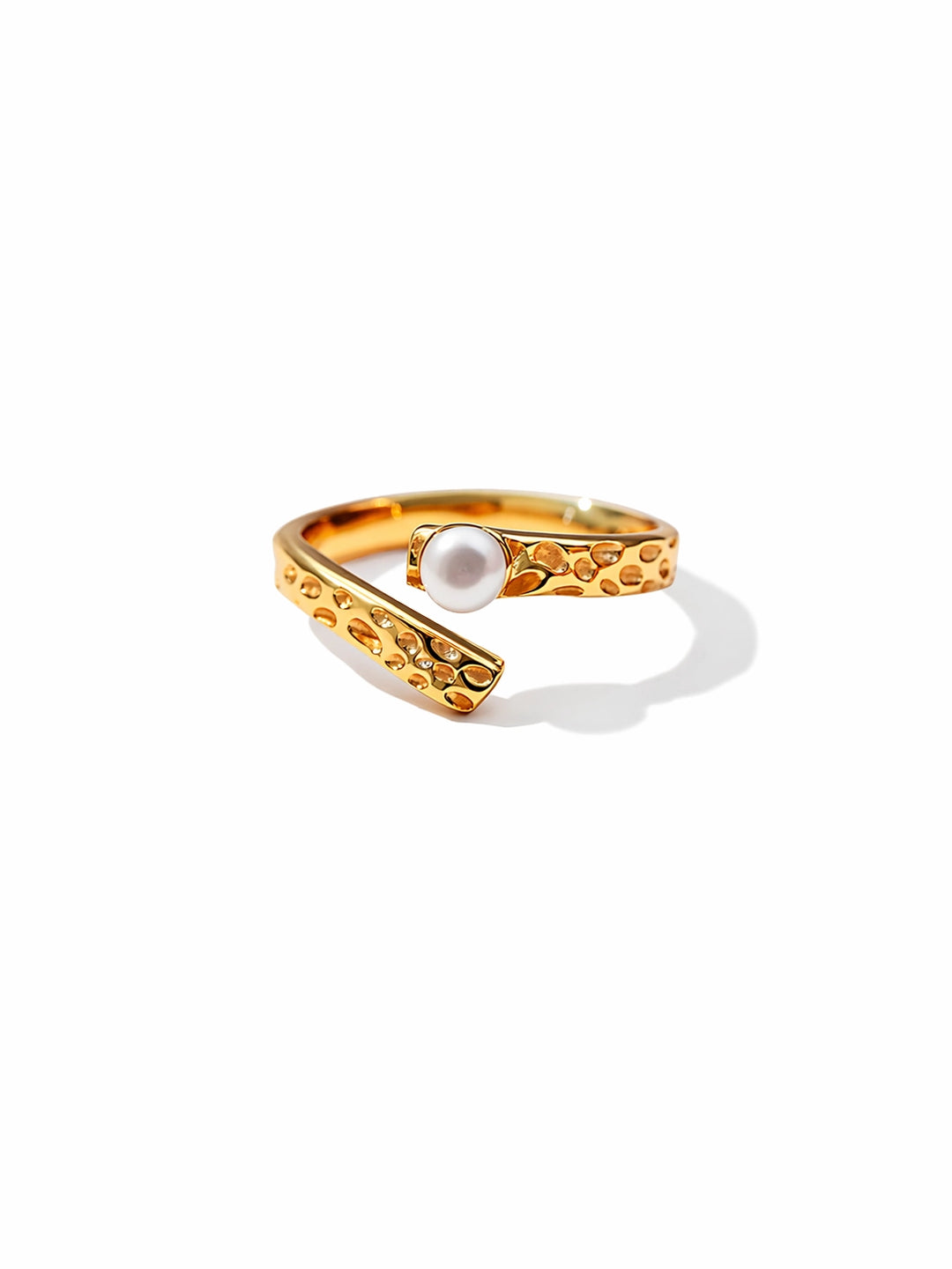 Luna Pearl Ring | 18ct Gold Plated Sterling Silver