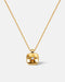 Gold-plated Everlasting Star Necklace with a rounded square pendant and central clear cubic zirconia stone