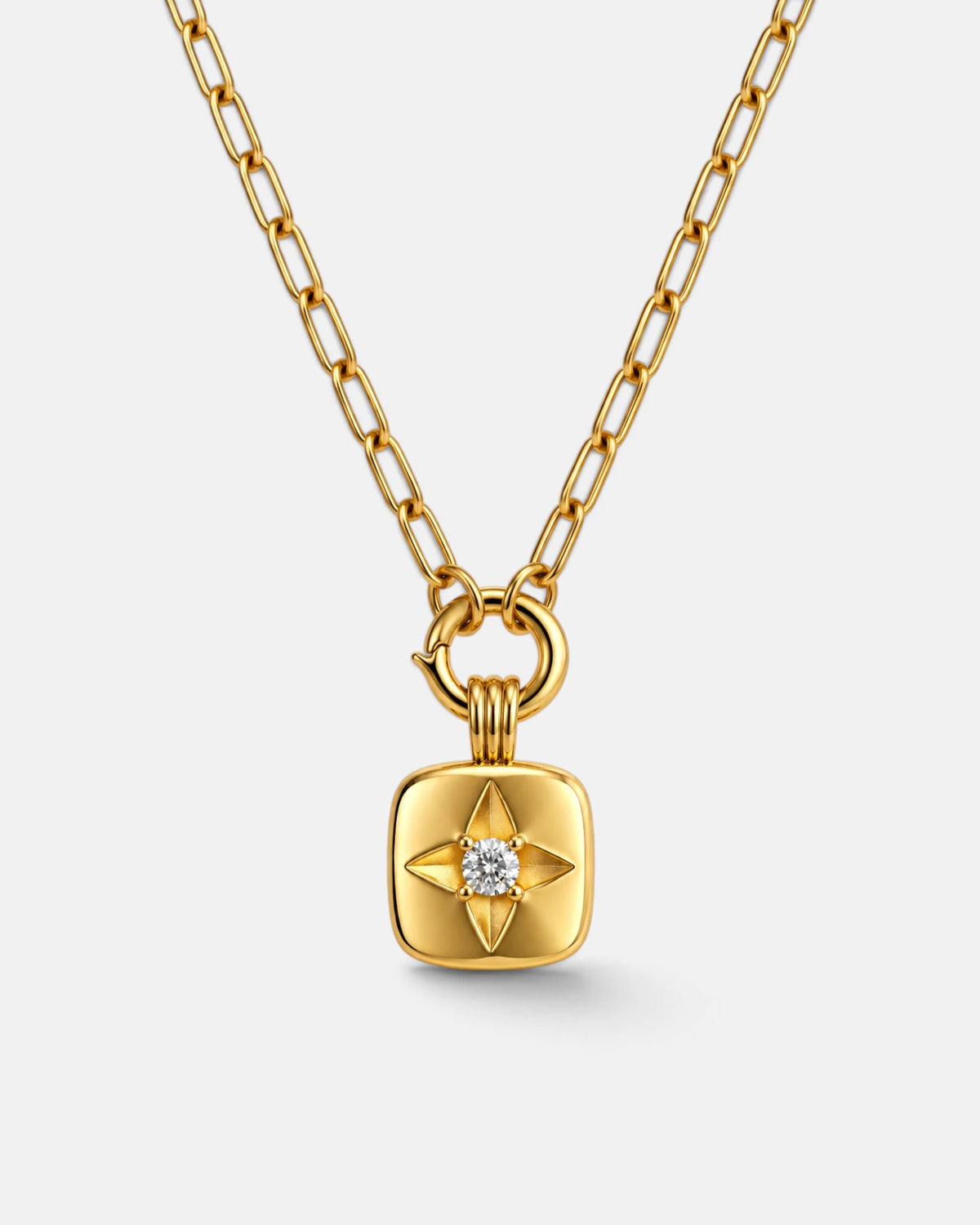 Everlasting Star Link Chain Necklace – 18K Gold Plated