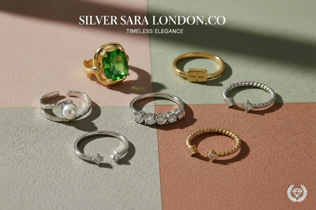 Silver Sara London.co 戒指宣传图