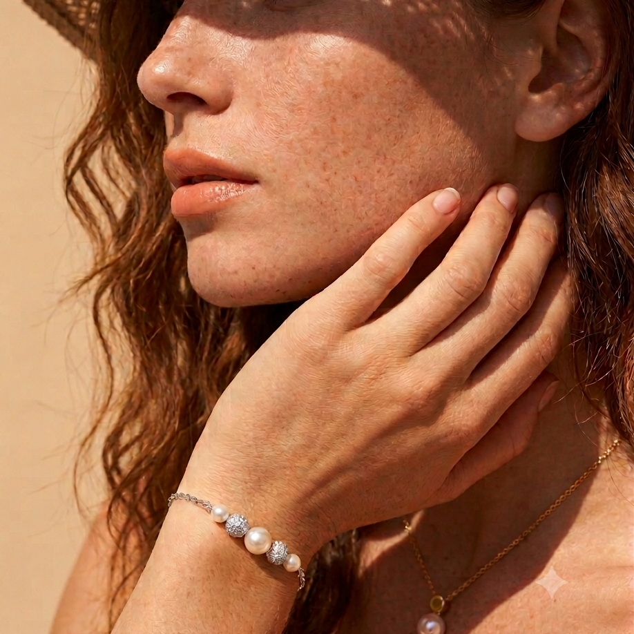 Bracelet perles agglomérées